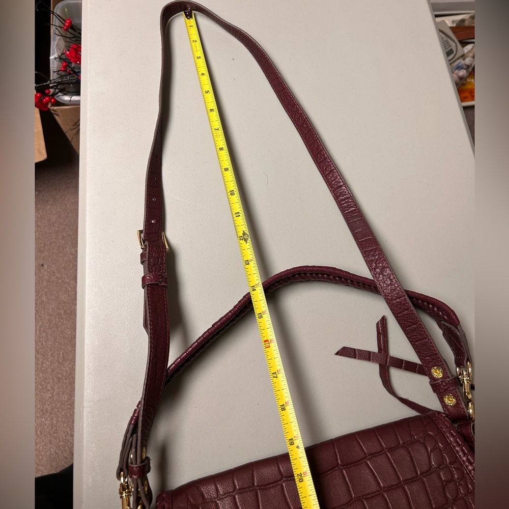 Aimee Kestenberg All For Love Convertible Leather Shoulder Bag True Plum Croco - Picture 14 of 14